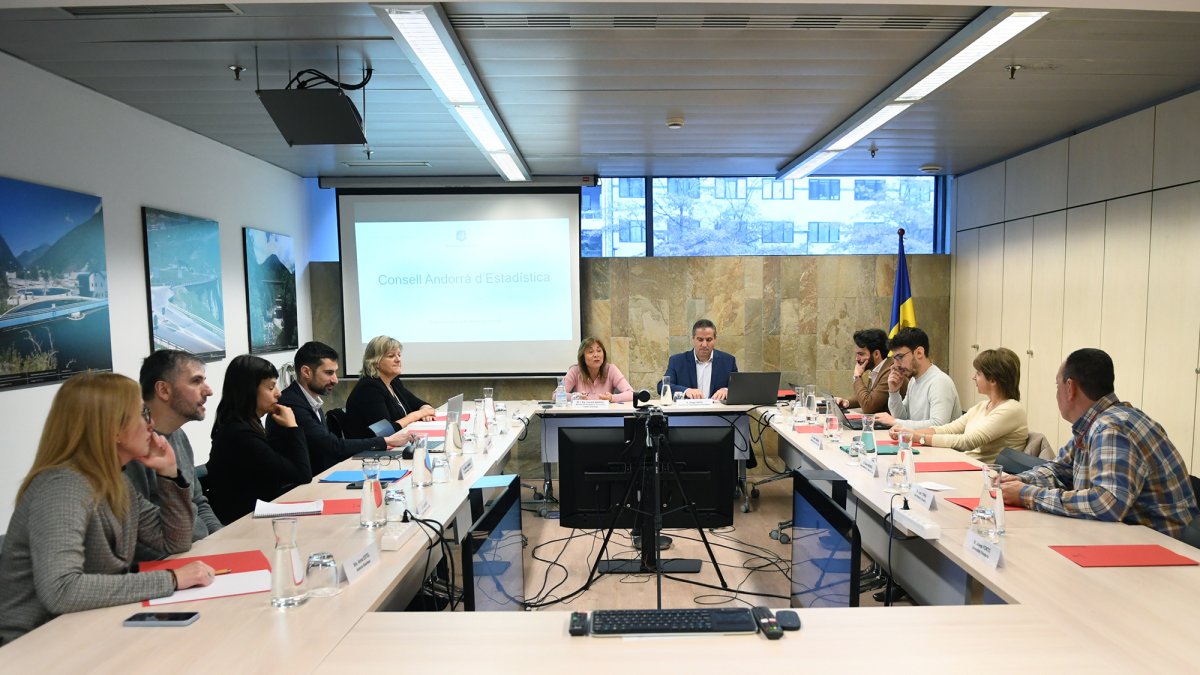 La ministra Marsol, al Consell Andorrà de l'Estadística aquest dijous.