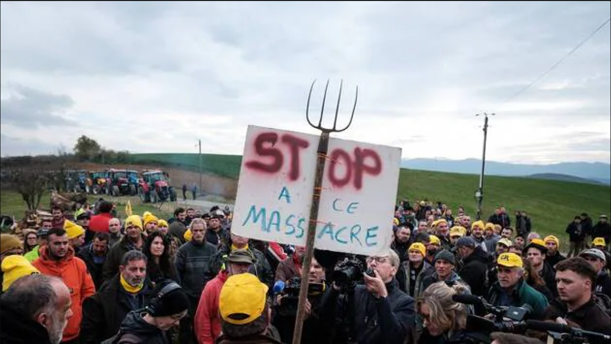 Una protesta dels ramaders francesos.