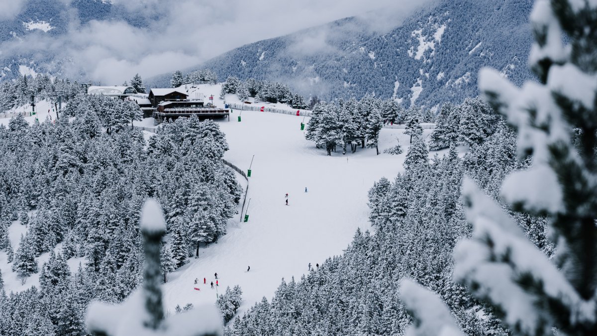 Esquiadors a Pal Arinsal aquest matí.