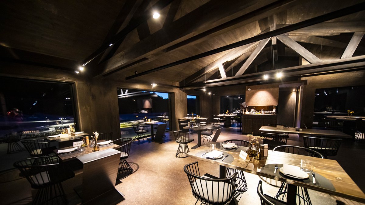 El menjador del restaurant Les Pardines