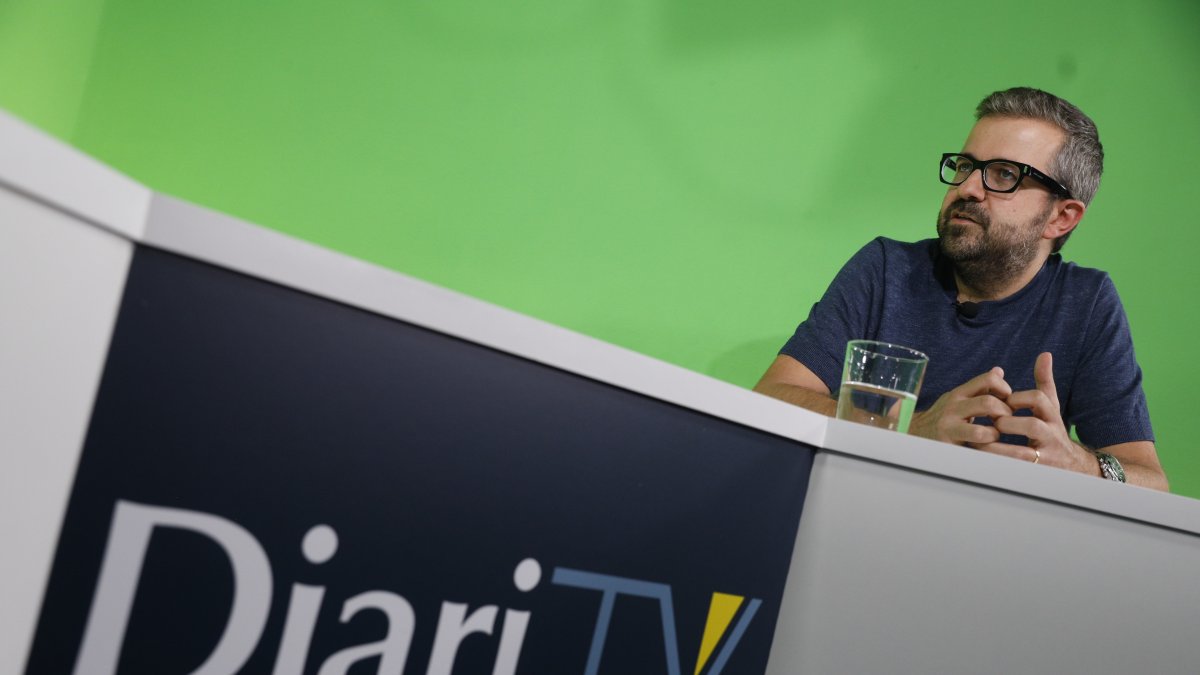 Dorca al plató de Diari TV en una entrevista anterior.