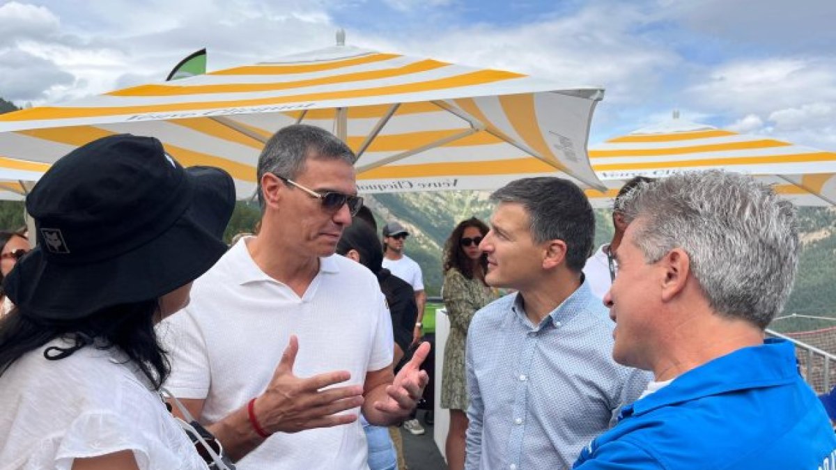 El president espanyol en la celebració de la Copa del Món de BTT.