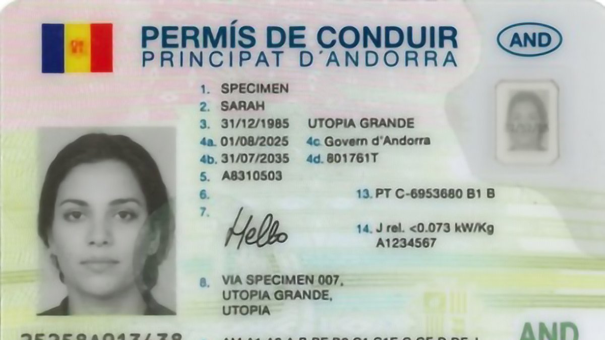 Nou format del permís de conduir.