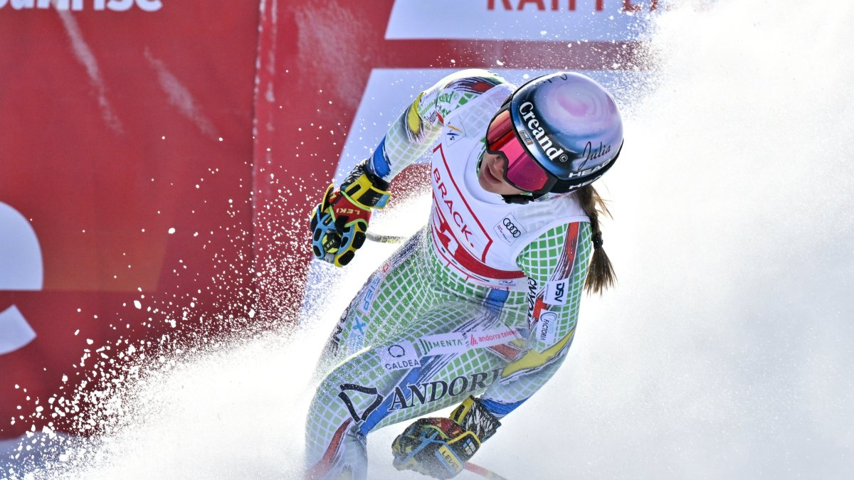 Cande Moreno, a la Copa del Món de Saint-Moritz.