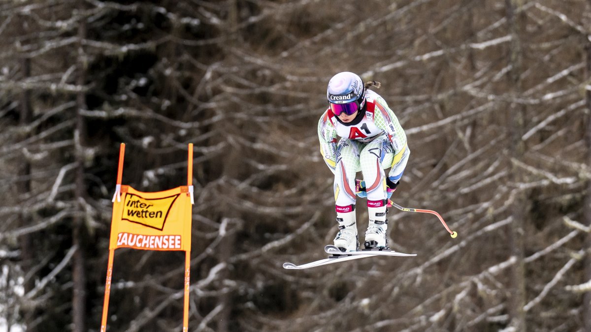 Cande Moreno, a l’entrenament de descens.