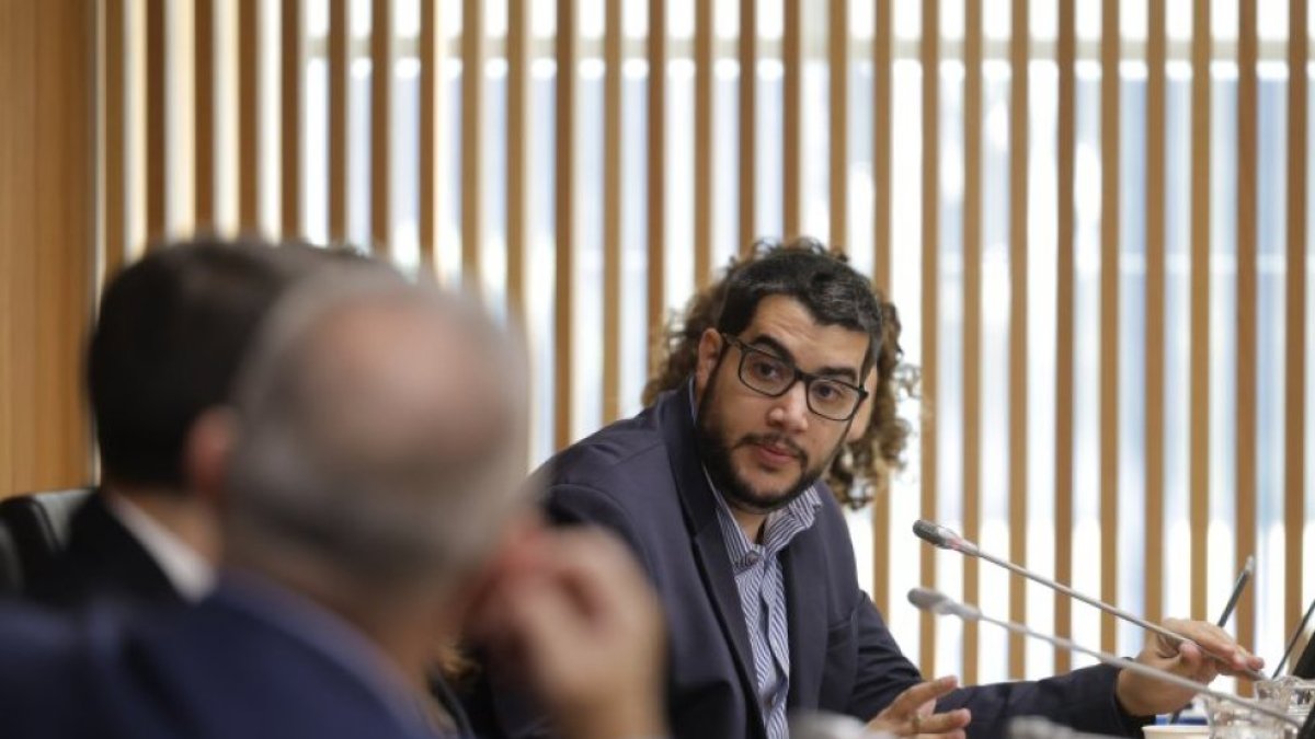 Pere Baró en una comissió al consell general.