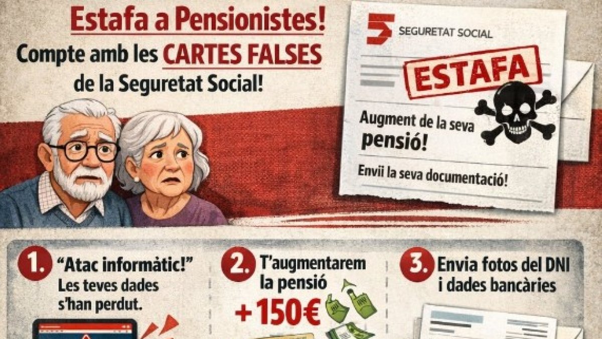 Alerta d'estafa pensionistes Andorra-Espanya.