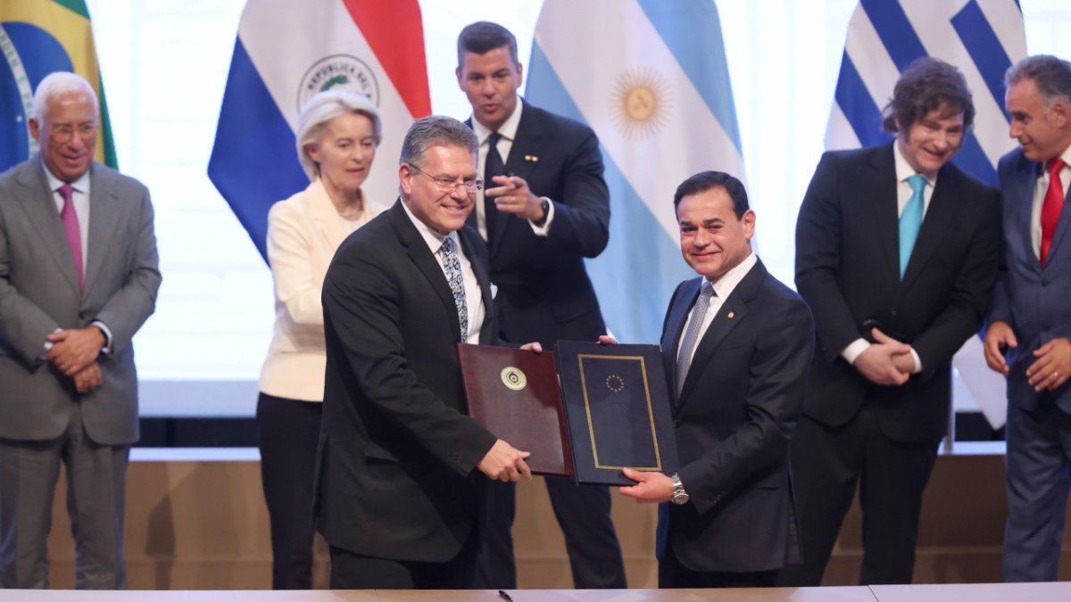 Dirigents del Grup EFTA, Unió Europea i Mercosur.