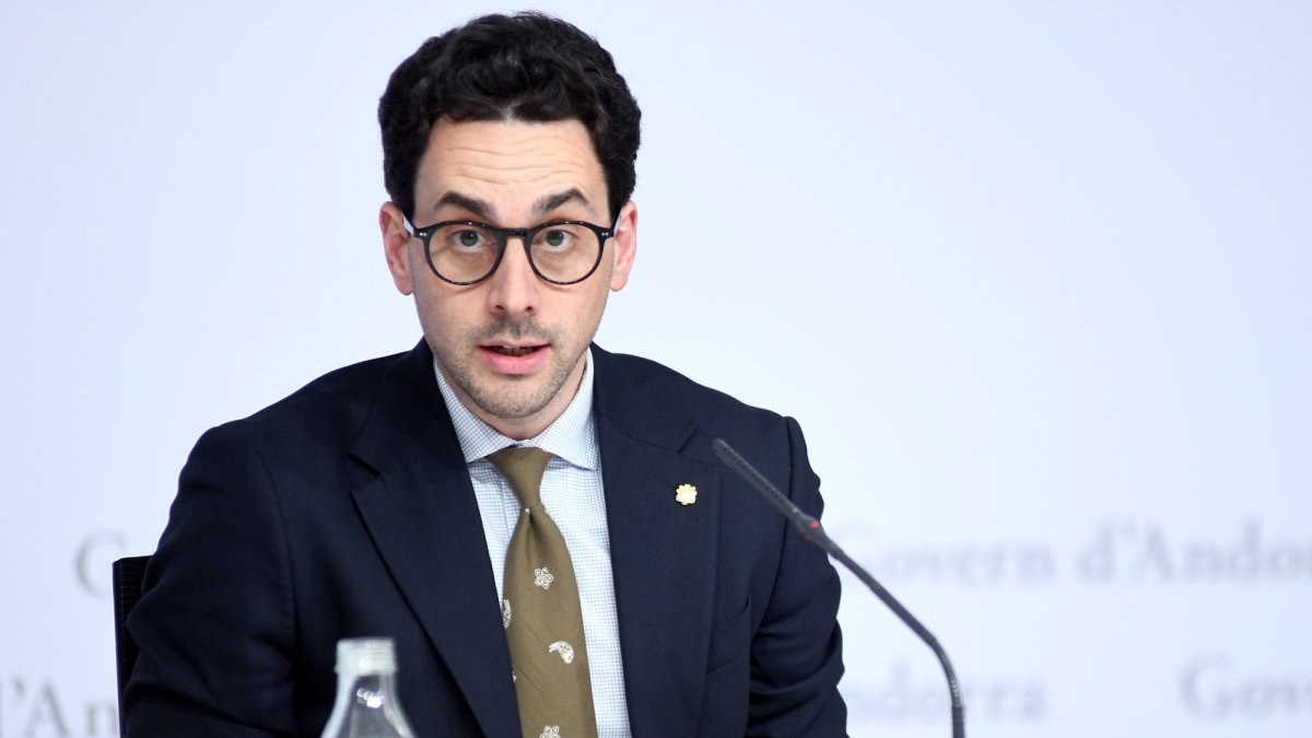 El ministre Portaveu, Guillem Casal, en la roda de premsa posterior al consell de ministres d'aquesta tarda.