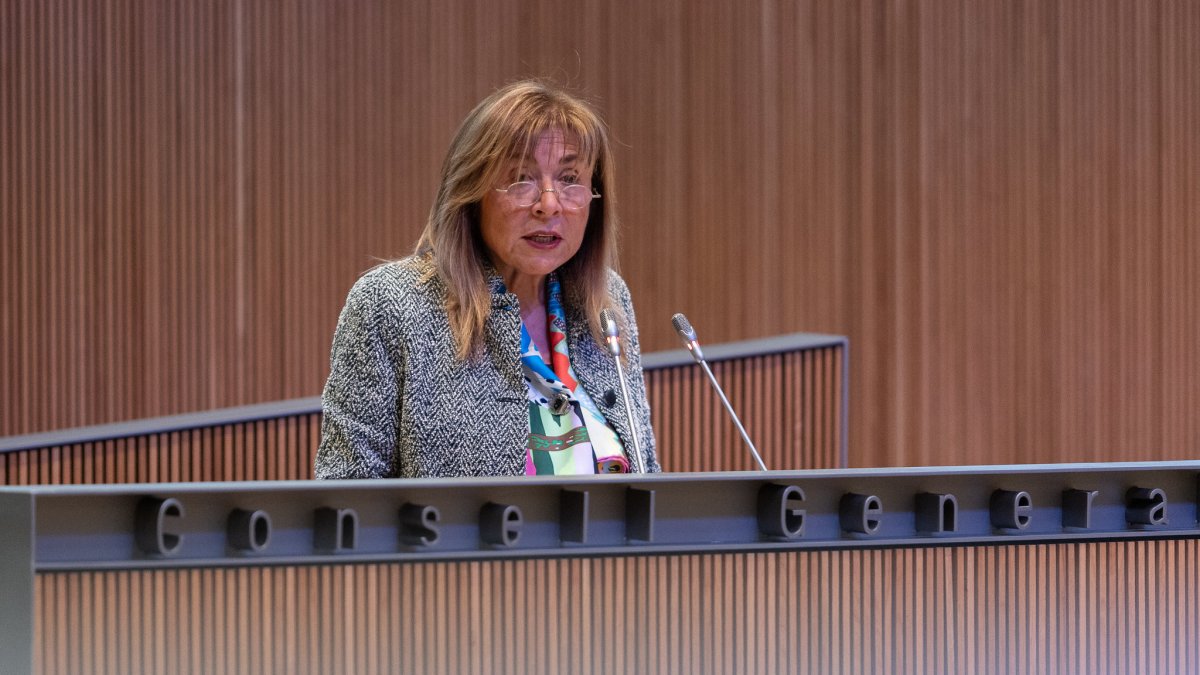 Conxita Marsol, ministra de Presidència, Treball, Economia i Habitatge.