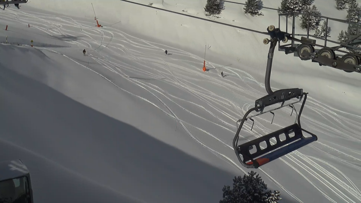 L'estació d'Arinsal aquest matí.