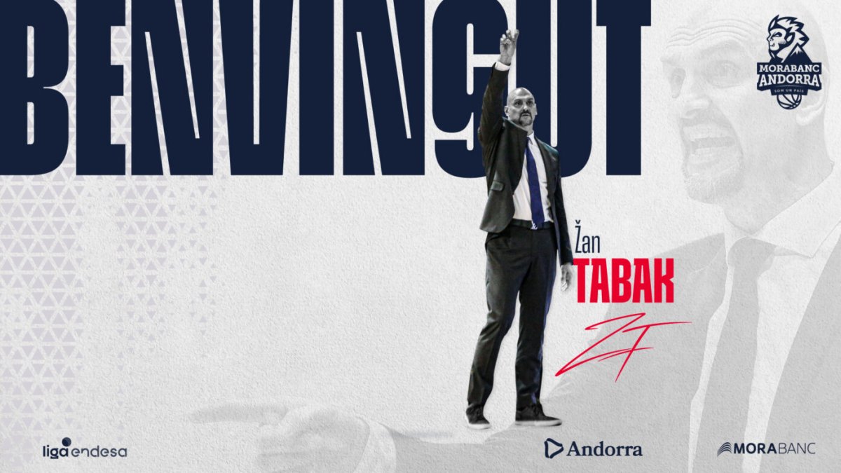 Zan Tabak es converteix en el nou entrenador del MoraBanc Andorra.