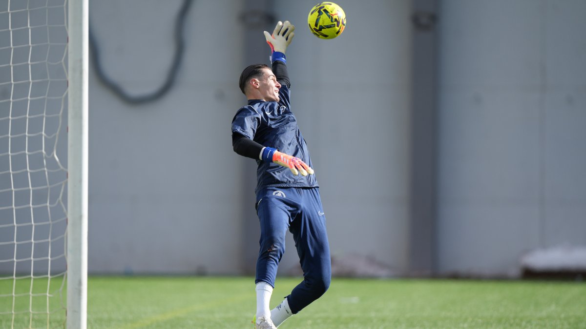 Aron Yaakobishvili, en l’entrenament d’ahir.