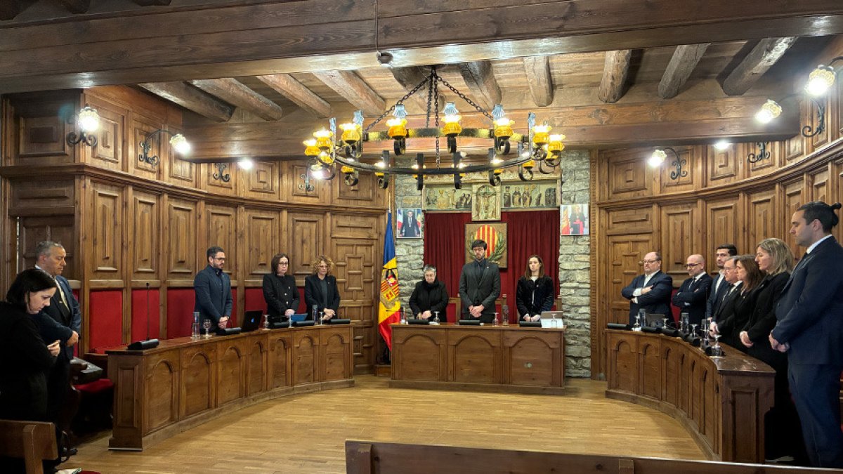 Minut de silenci en record de Joan Pujal, ahir al consell de comú.