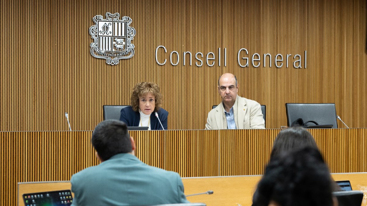 Sílvia Cunill, ahir, durant la compareixença.