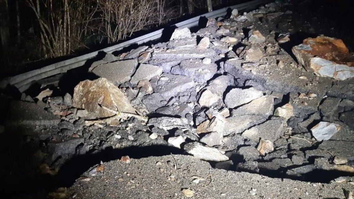 El despreniment de roques a la RN20