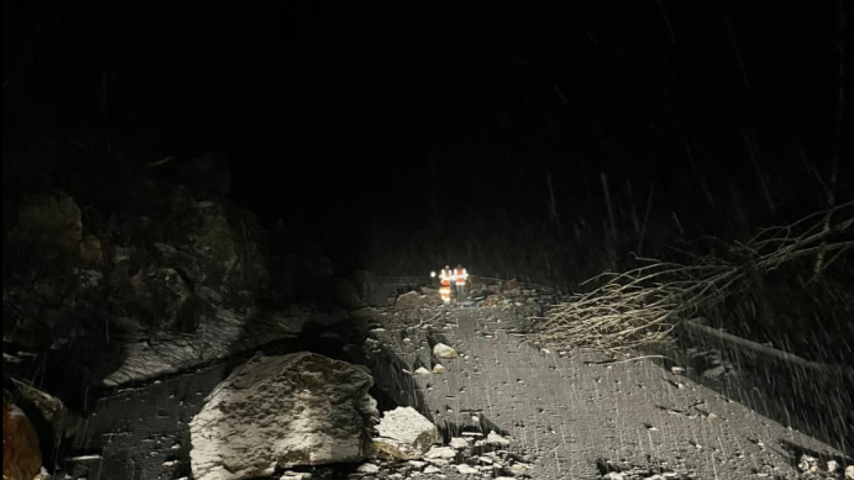 El despreniment de roques a l’RN20.