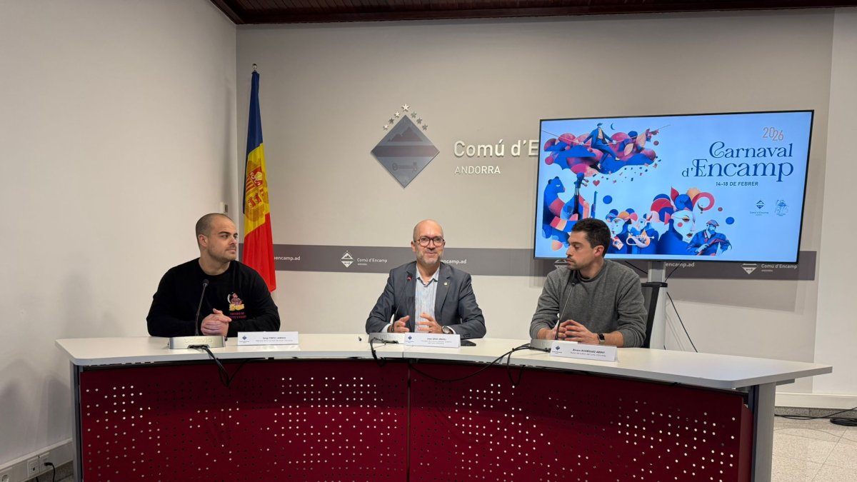 Sergi Pinto, Joan Sans i Álvaro Rodríguez, a la roda de premsa.