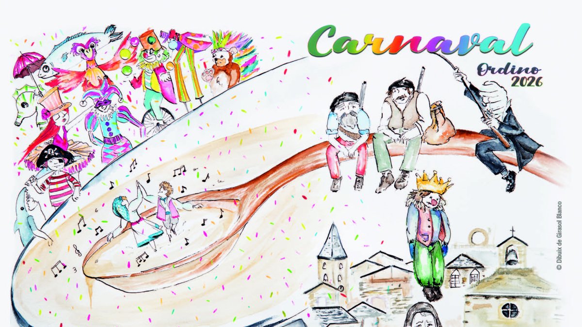 Cartell del Carnaval d'aquest any a Ordino.