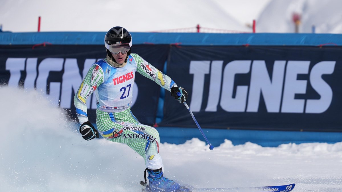 Roger Puig, a l’arribada de Tignes.