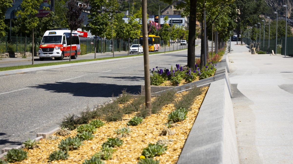 Imatge del bus comunal d’Andorra la Vella.