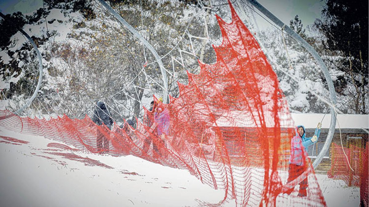 El Tarter. Primera nevada de la temporada.