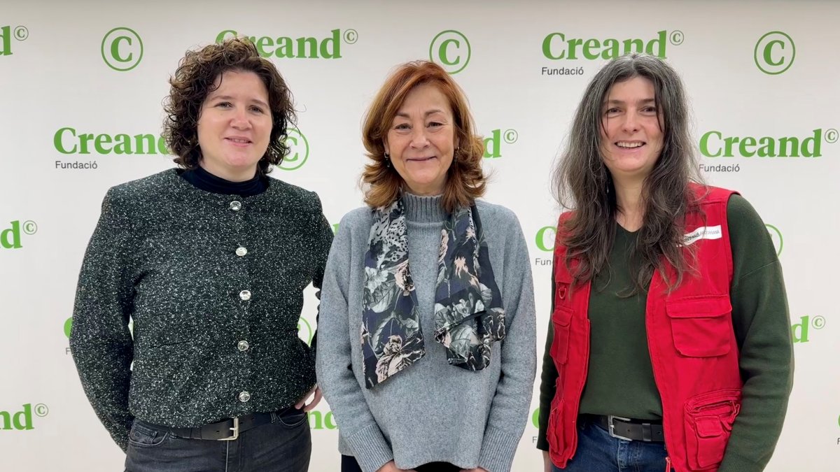 Marta Roma, treballadora social de Càritas Andorrana, Francesca Ros, directora de Creand Fundació i Carine Leclerc , de la Creu Roja Andorrana.