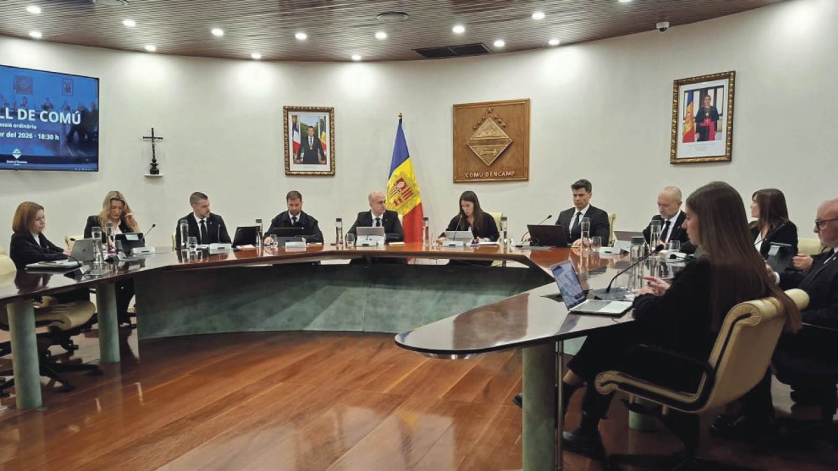 La sessió de comú d’Encamp, ahir.