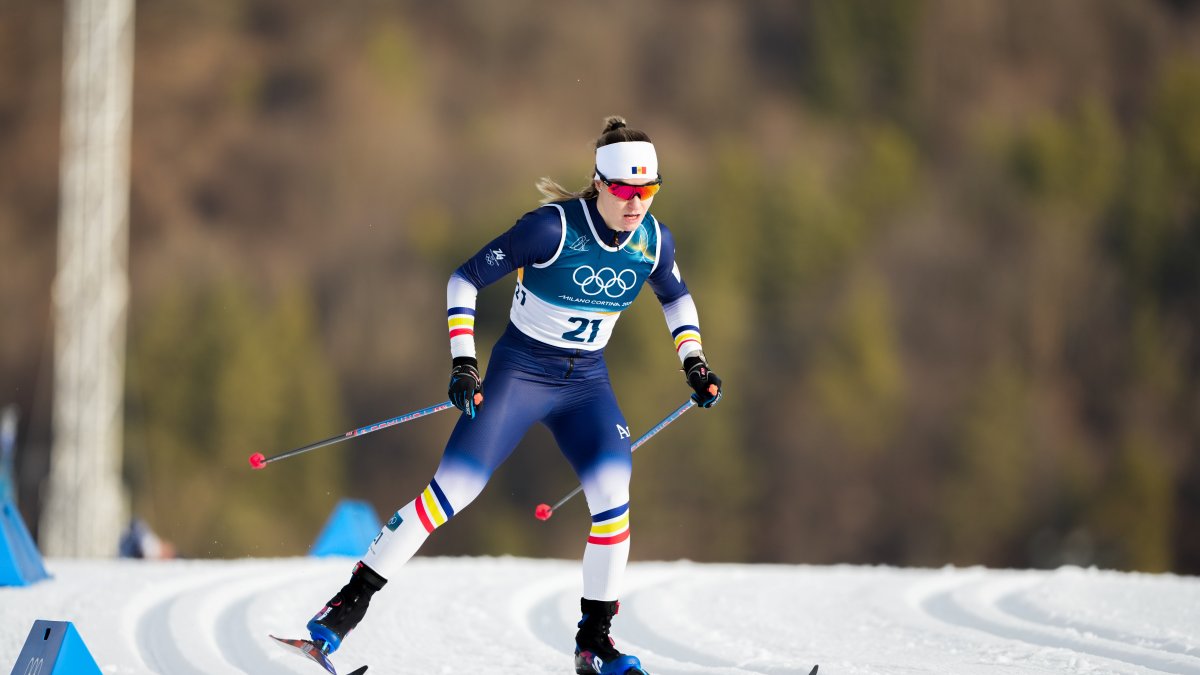 Gina del Rio, durant la qualificació de l'esprint dels Jocs Olímpics