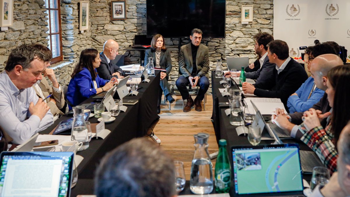 Un moment de la reunió de cònsols celebrada a Canillo.