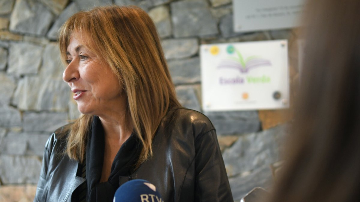 La ministra Conxita Marsol en l'acte del projecte Tàndem aquest matí a Aixovall
