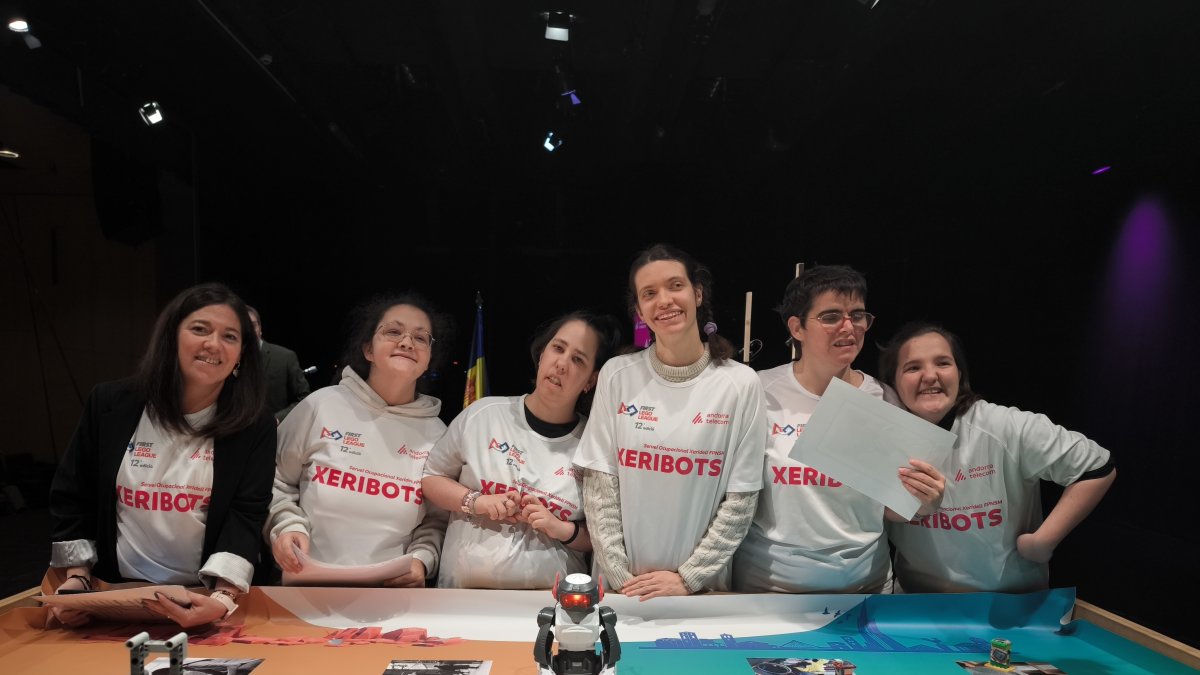 Membres de la Fundació Privada Meritxell a la First Lego League.