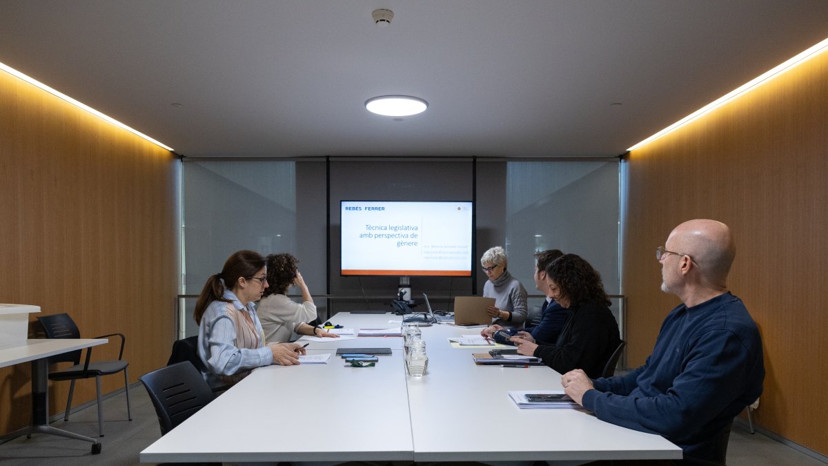 Juristes del Consell General durant la formació de tècniques legisltaives en perspectiva de gènere , dirigida per Mònica Gelambí.