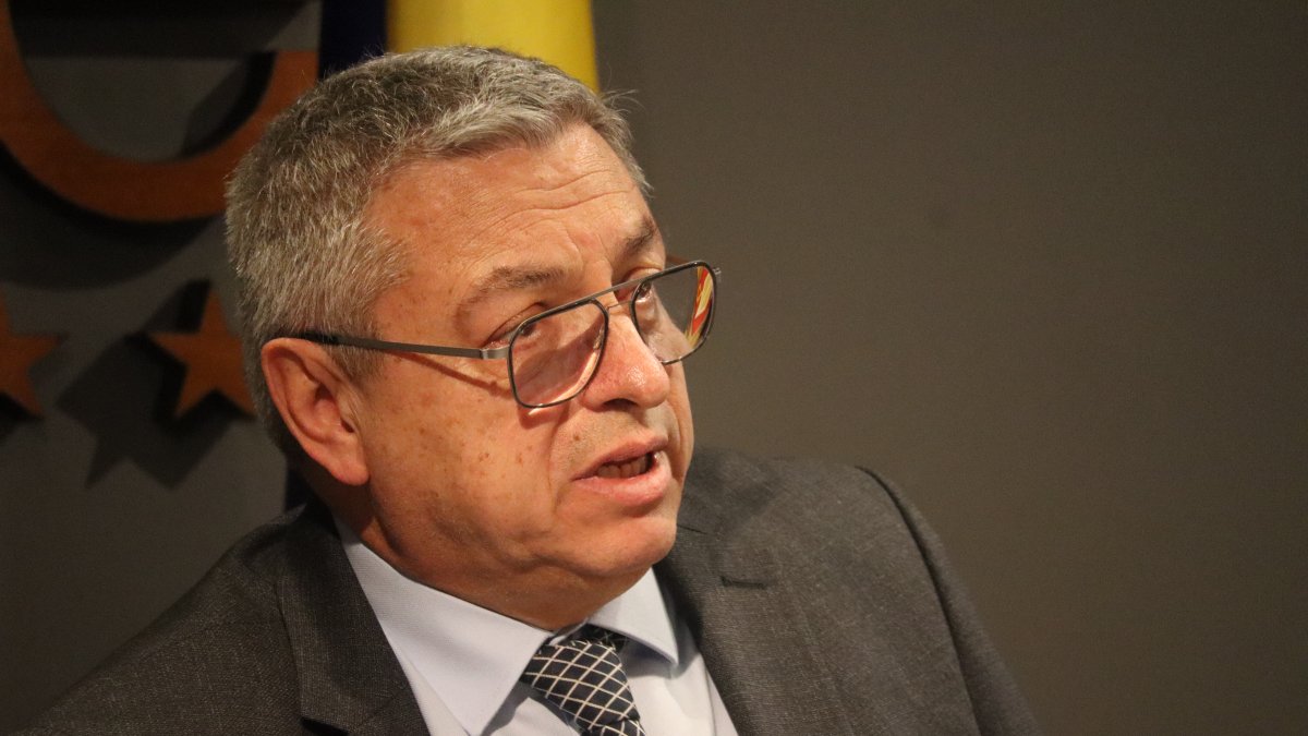 El director del CRAJ, Xavier Bardina, durant l'acte d'aquest matí.