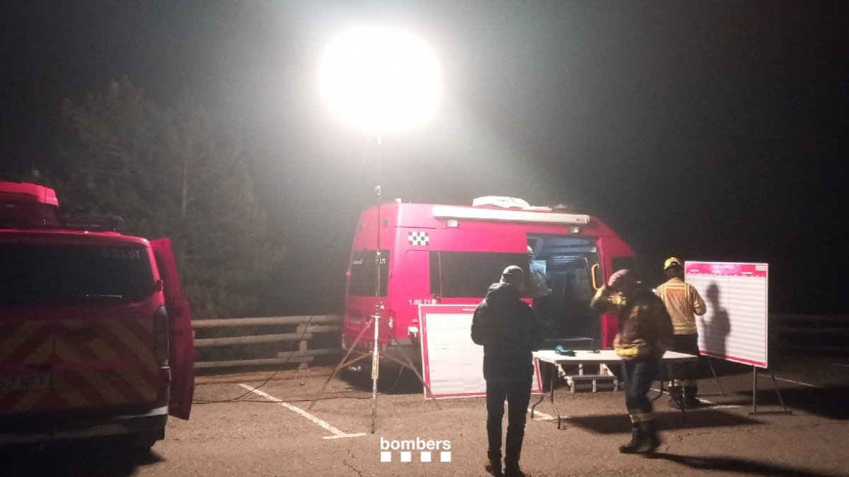 Dispositiu de recerca d'un muntanyenc que ha estat trobat mort al Pedraforca, aquesta matinada de dimecres.