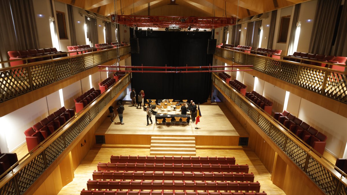 L'interior de l'Auditori Nacional d'Ordino, després de la reforma.