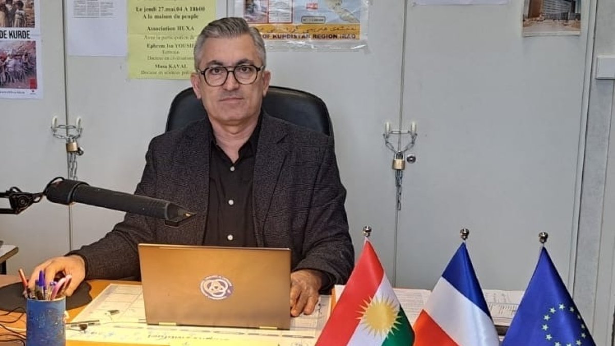 Tchiayi Emin, president de l'Association Mondiale Des Victimes du Genocide Kurde.