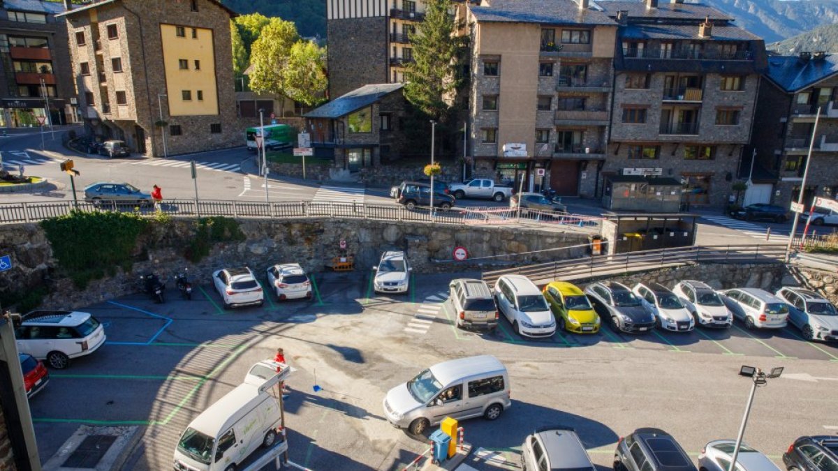 L’aparcament de Prat de Vilella.