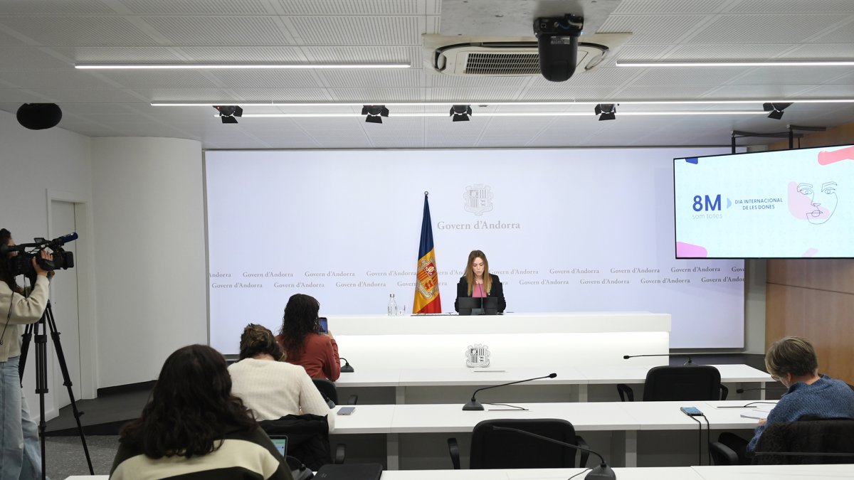 Mariona Cadena, durant la presentació dels actes pel Dia Internacional de la Dona.