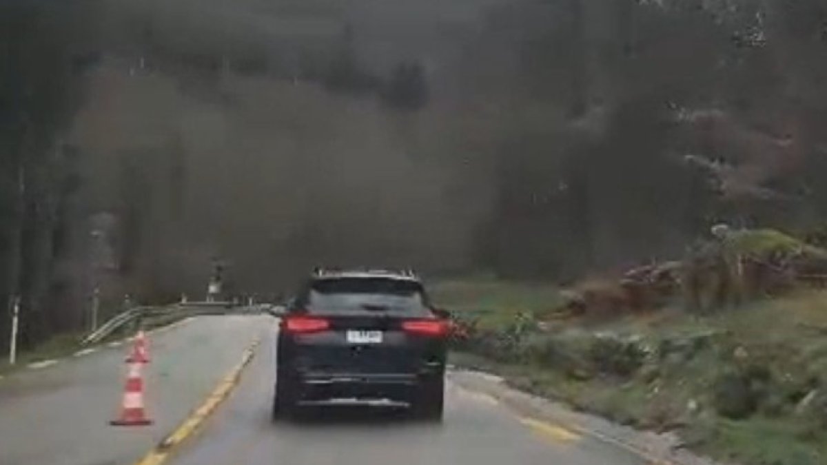 El tram de l'RN-20 tallat.