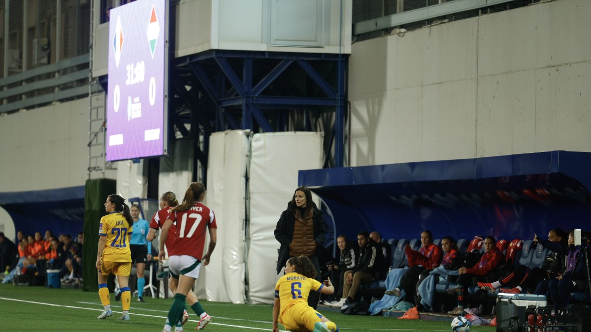 La selecció femenina en un partit anterior.