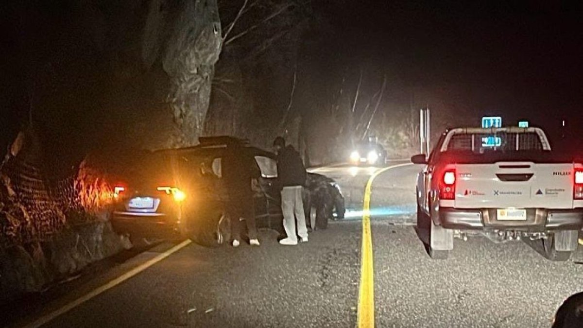 El vehicle després de l’accident a la CG-2.