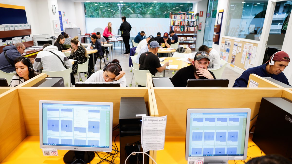Una aula de català.