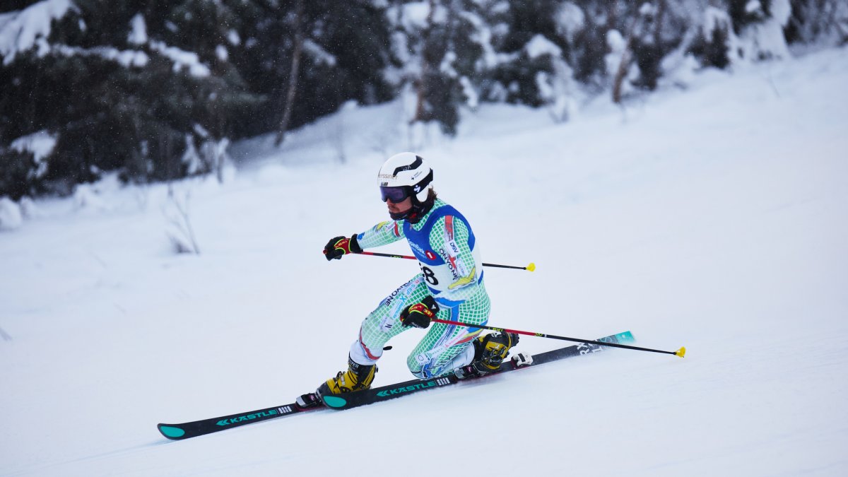 Lucas Pagès a la Copa del Món de telemark de Bardonecchia.