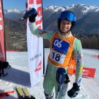Roger Puig, a l’eslàlom del Nacional de França.