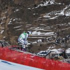 Esther Ledecka durant els entrenaments de la Copa del Món de Soldeu i el Tarter.