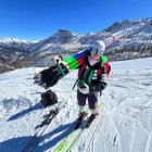 Carlota Comellas durant un entrenament.