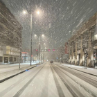 L'avinguda Tarragona nevada