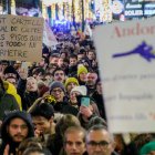 Un moment de la manifestació per un habitatge digne.
