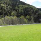 Zona de La Cortinada on va aparèixer l'os aquest matí